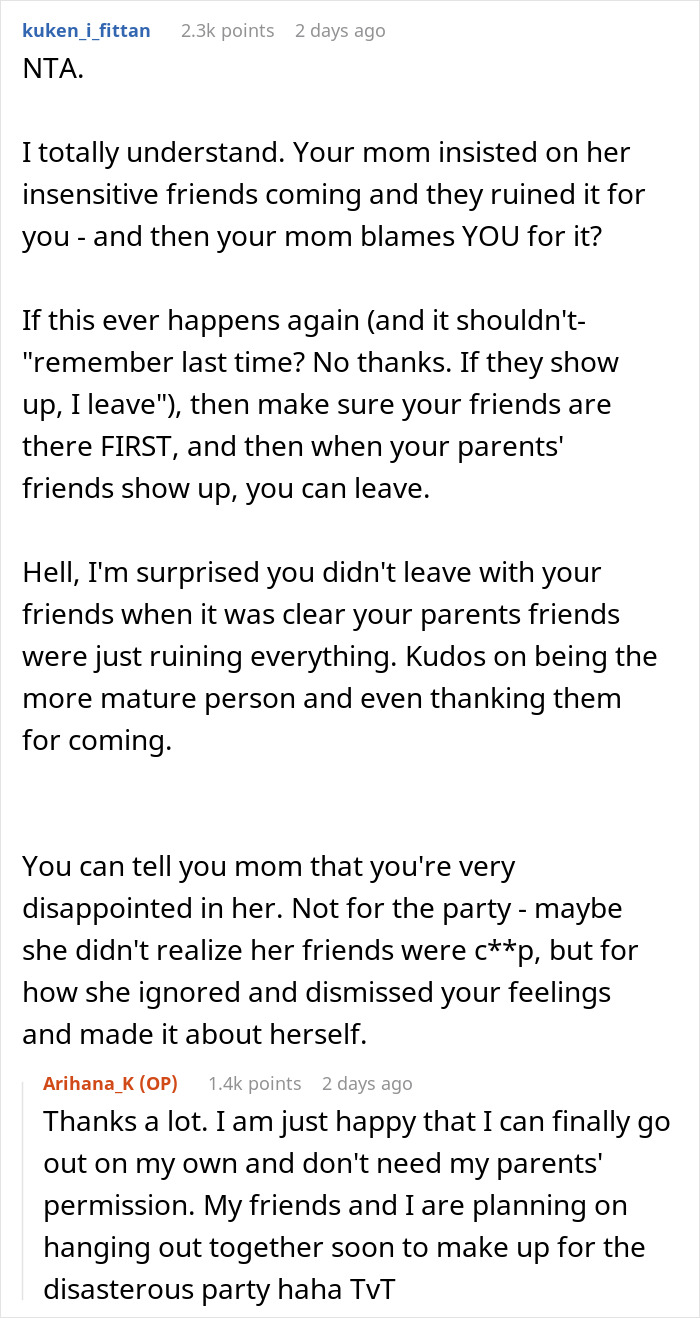 B-Day Girl Asks Mom Not To Invite Her Own Friends, She Does It Anyway And Ruins The Party B-Day Girl Asks Mom Not To Invite Her Own Friends, She Does It Anyway And Ruins The Party