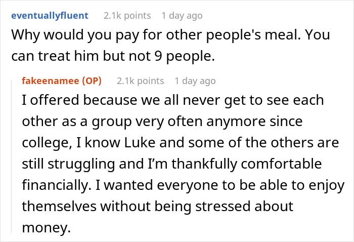 Friend Offers To Pay For Friend's B-Day Dinner, Refuses When They See Where He Chose Friend Offers To Pay For Friend's B-Day Dinner, Refuses When They See Where He Chose