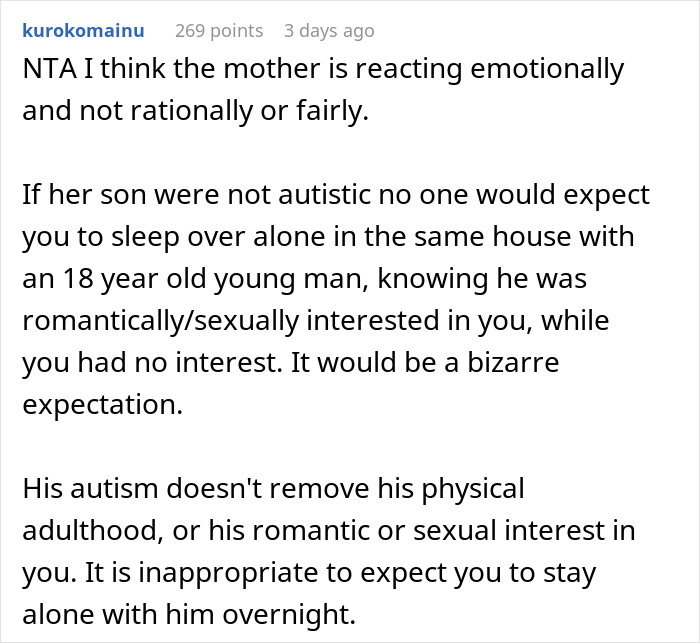 Woman Is Incredibly Enraged After 18 Y.O. Girl Refuses To Sleep Over With Her Son Of Same Age