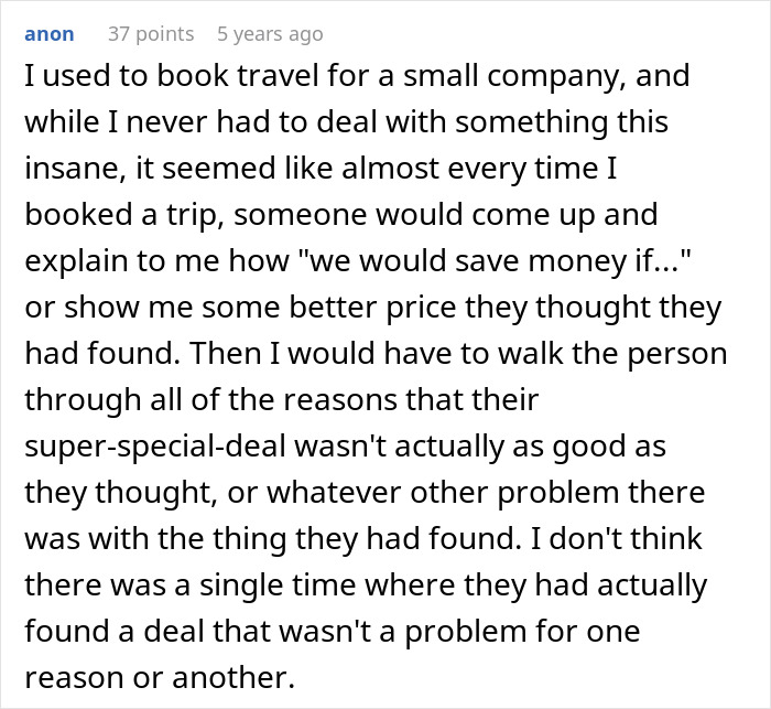 Company Thinks $35k For A Business Trip Is Absurd, Ends Up Paying Even More