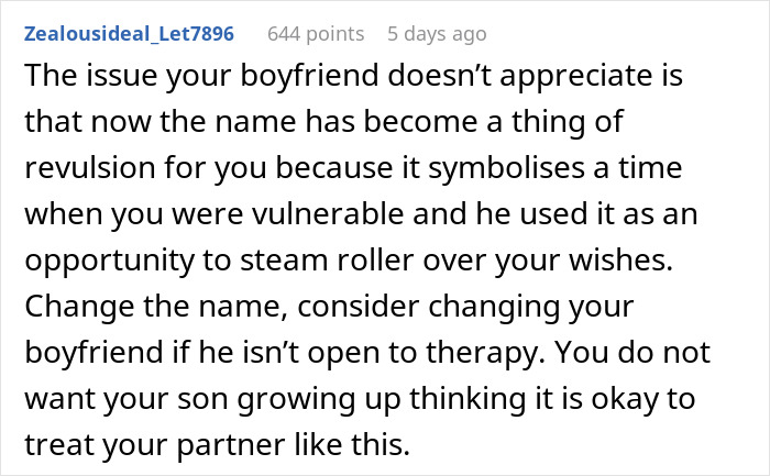 Dad Chooses Baby's Name Saying It's Meaningful To Him, Mom Can't Bring Herself To Say It Out Loud 