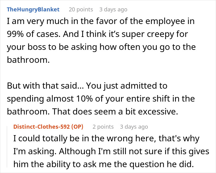 Person Doesn't Know How To Respond To Boss Asking Them How Many Times They Used The Bathroom Person Doesn't Know How To Respond To Boss Asking Them How Many Times They Used The Bathroom
