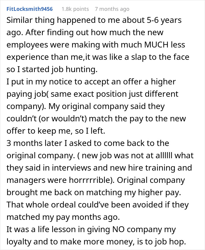 Employee Confronts Management About 50% Higher Pay For New Hires, Gets Shut Down
