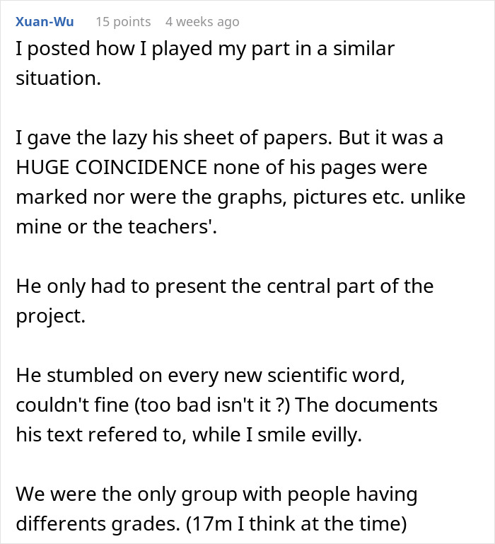 Entitled Kid Thinks He'll Get Away With Doing Nothing On A Group Project, Gets Publicly Embarrassed Entitled Kid Thinks He'll Get Away With Doing Nothing On A Group Project, Gets Publicly Embarrassed