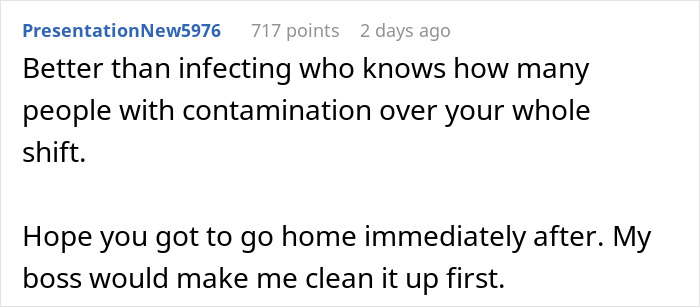 Boss Forces Employee To Come In To Work Sick, Regrets It After It Gets Him Fired