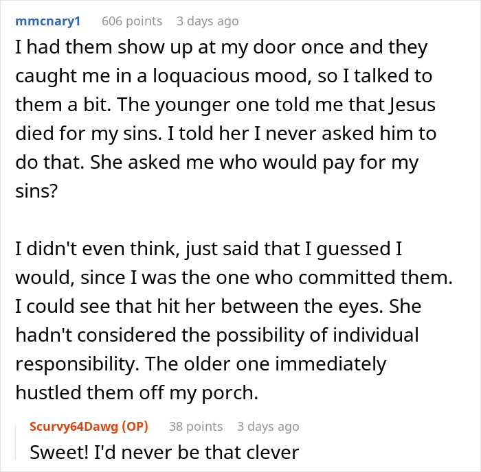Man Comes Up With A Clever Way To Get Rid Of Jehovah's Witnesses After His Black Cat Comes Up Man Comes Up With A Clever Way To Get Rid Of Jehovah's Witnesses After His Black Cat Comes Up
