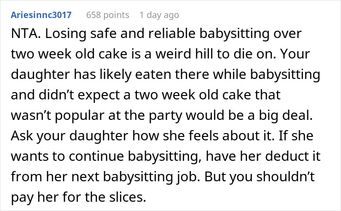 Woman Is In Disbelief After Sister Asks Her To Chip In For The Cake That Her Daughter Ate 2 Pieces Of Woman Is In Disbelief After Sister Asks Her To Chip In For The Cake That Her Daughter Ate 2 Pieces Of