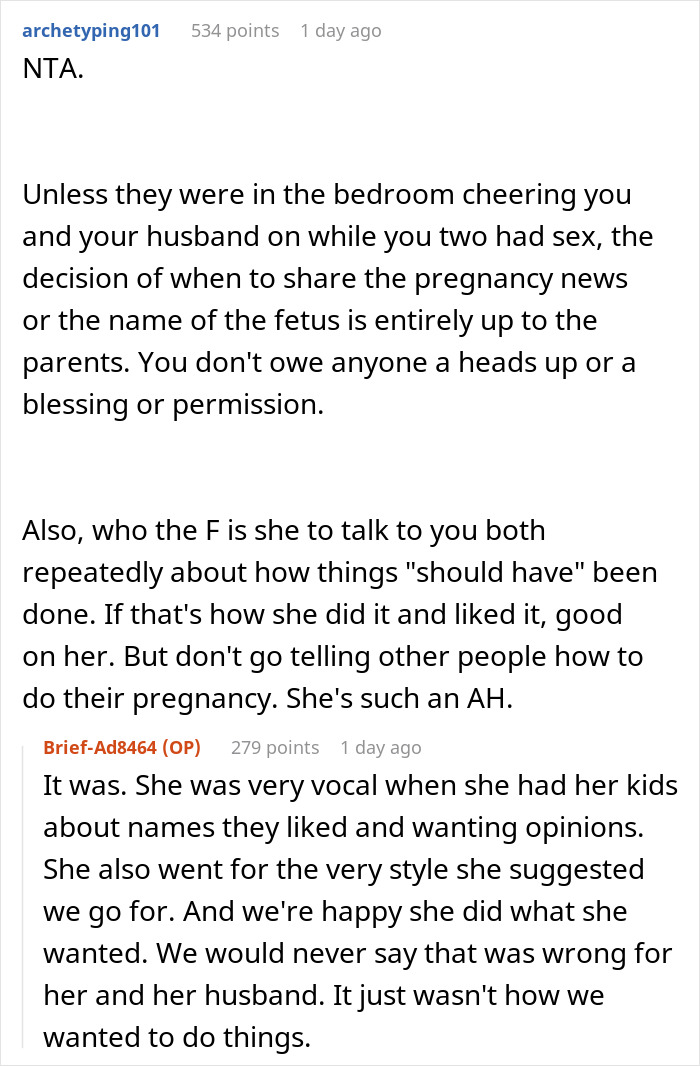 SIL Desperately Wants To Insert Herself Into Couple&rsquo;s Pregnancy, Rudely Says She Feels &lsquo;Cut Out&rsquo;