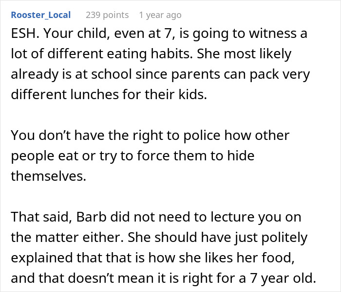 Woman Asks SIL To Stop Putting Butter On Her Food In Front Of Her Daughter