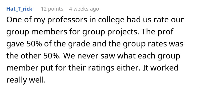 Entitled Kid Thinks He'll Get Away With Doing Nothing On A Group Project, Gets Publicly Embarrassed Entitled Kid Thinks He'll Get Away With Doing Nothing On A Group Project, Gets Publicly Embarrassed