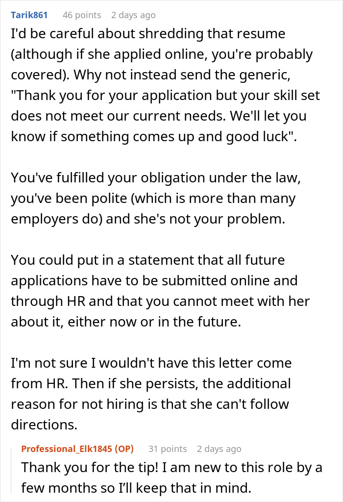 Woman Has An Attitude Problem, Gets Job Application Rejected By Someone She Messed With In The Past