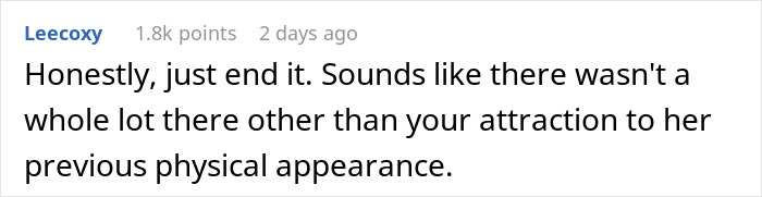 Man Debates Breaking Up: &ldquo;The Thin Girl I Was Attracted To Was Replaced By An Insatiable Blob&rdquo;