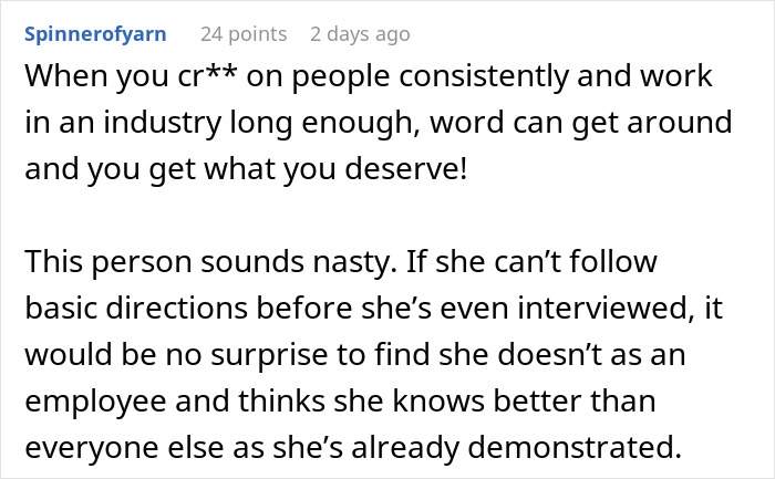 Woman Has An Attitude Problem, Gets Job Application Rejected By Someone She Messed With In The Past