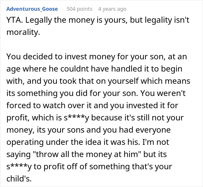 &ldquo;AITA For Spending My Son&rsquo;s Lottery Winnings Money?&rdquo;