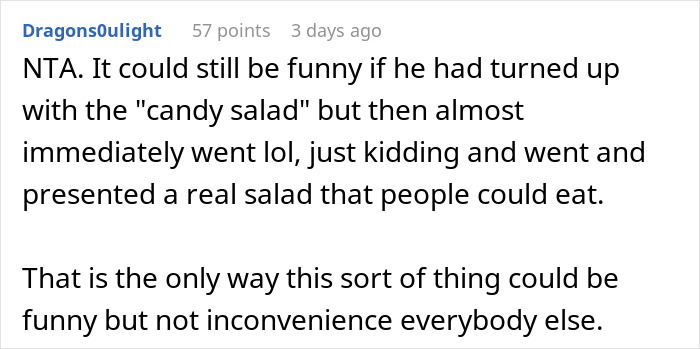 "AITA For Kicking Out My Son-In-Law For Bringing 'Salad' Like I Asked?"