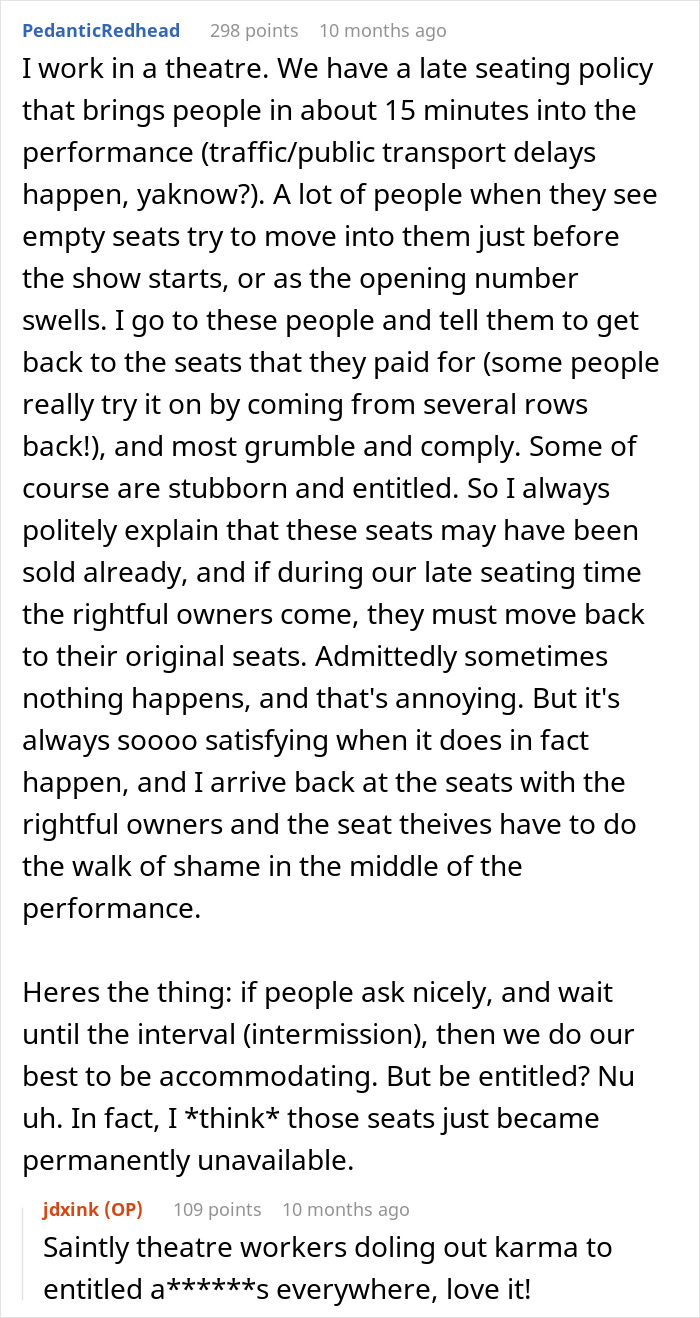 Family Regret Taking Someone Else's Theater Seats After They See What Seats They Got Family Regret Taking Someone Else's Theater Seats After They See What Seats They Got