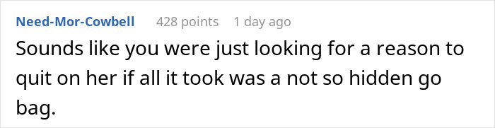 Husband Wants A Divorce After Finding Wife&rsquo;s &ldquo;Go Bag&rdquo;, Gets A Reality Check Online