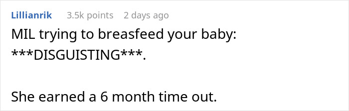 Woman Snatches Baby Away From MIL Who Tried To Breastfeed Him While She Was Showering