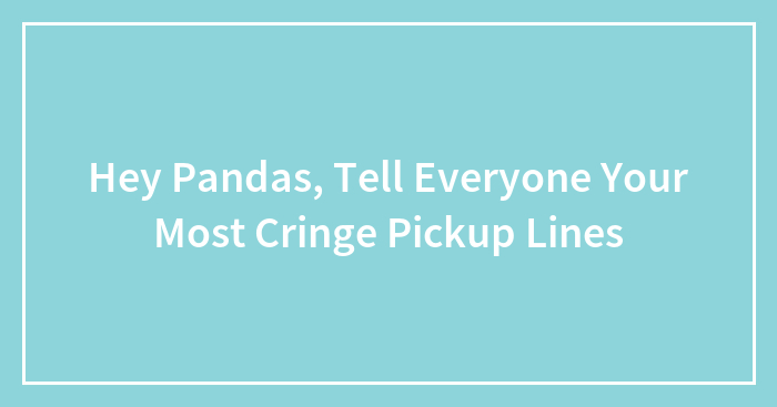 Hey Pandas, Tell Everyone Your Most Cringe Pickup Lines (Closed)