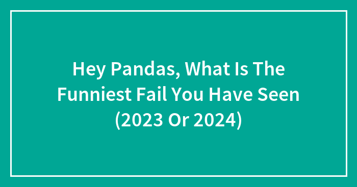 Hey Pandas, What Is The Funniest Fail You Have Seen (2023 Or 2024)