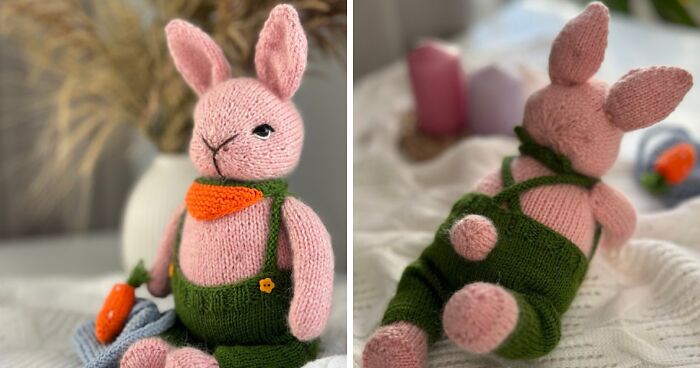 The Result Of My Little Bunny Knitting Pattern