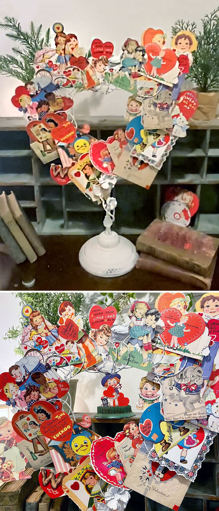 I Love Vintage Valentines And Finding Creative Ways To Display Them