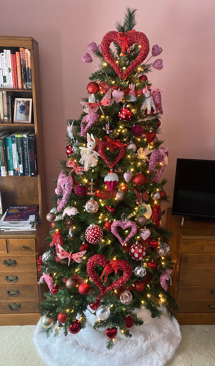 Transformed My Tree Into Valentine Tree