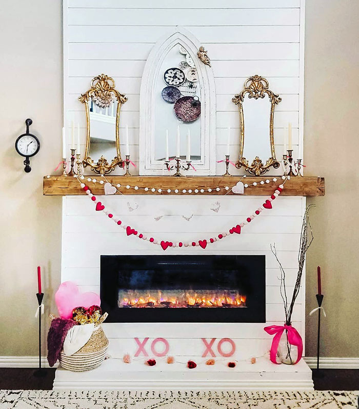 Valentine's Day Mantel
