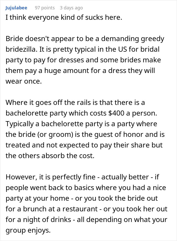 &ldquo;Is It Too Much To Expect A Little Spoiling?&rdquo;: Bride Upset After Covering Bachelorette Costs