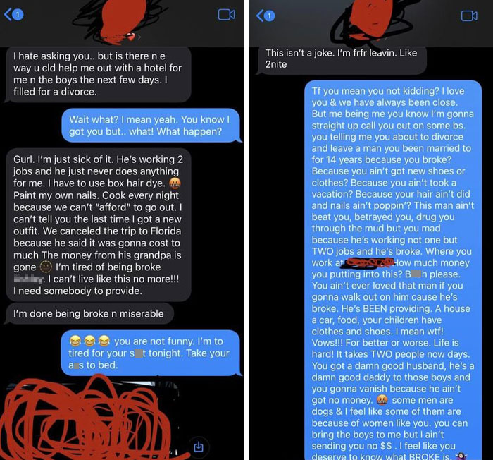 Divorcing Husband Of 14 Years For Being Broke