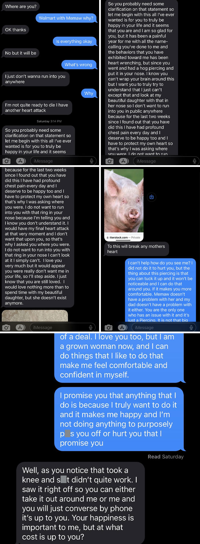 My Mom Can't Handle That I Got My Septum Pierced. I'm 27 Years Old, Married And Have Been Out Of The House For A Year