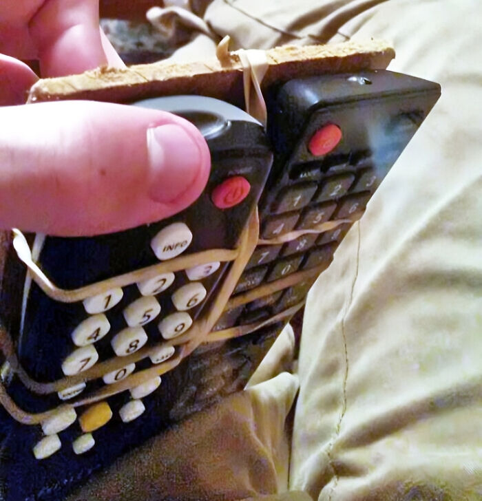 How My Grandfather Keeps Track Of His Remotes