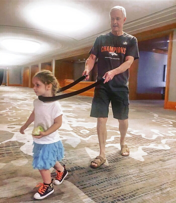 We Brought The Grandparents To Help Wrangle The Kids. Good Old Grark Took It Literally