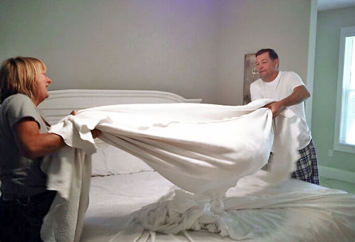 Why Yes, Sophie Is Inside Of That Sheet Swinging In The Air