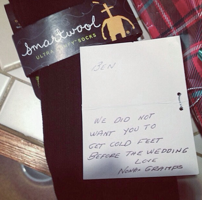 My Grandparents Included This Note In Their Christmas Gift To My Sister's Fiancé