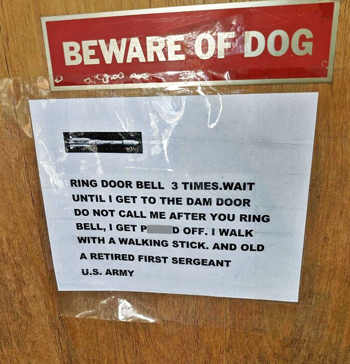 This Sign On My Grandpa's Door