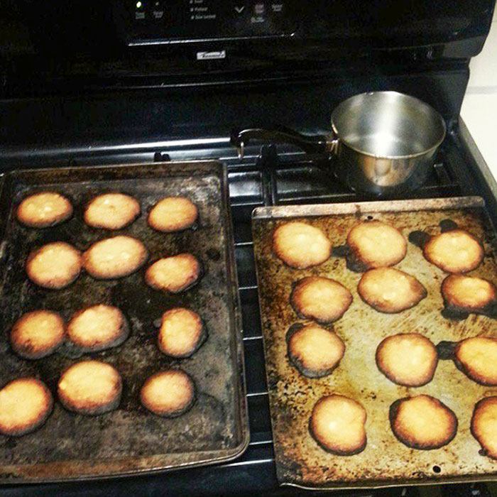 Guess The Dough Wasn't Frozen Enough For 11 Minutes In The Oven