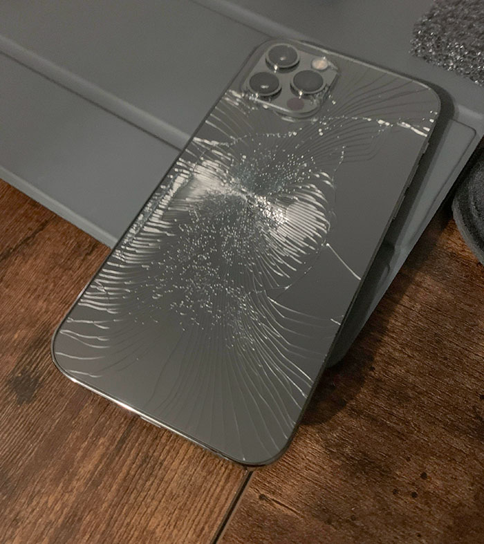 Never Broke A Phone In My Life. First Day I Get My New One With No Insurance, I Drop It From A Height Of 4 Feet And This Happens