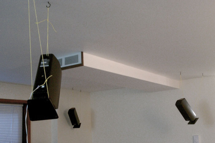 After Spending All My Money On Surround Sound I Couldn't Afford Wall Mounts. This Is My Solution To The Problem