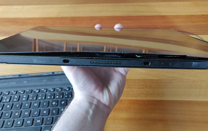 Visiting My Mother For The First Time In A While. "Oh, I Have A Computer Problem You Could Maybe Help Me With?". She Has Been Using It Like This For Months, Including Flying With It