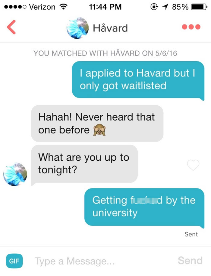 woman flirting with man using his name as a pun 