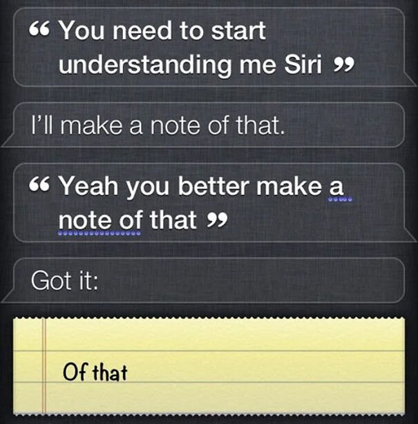 siri making a note 