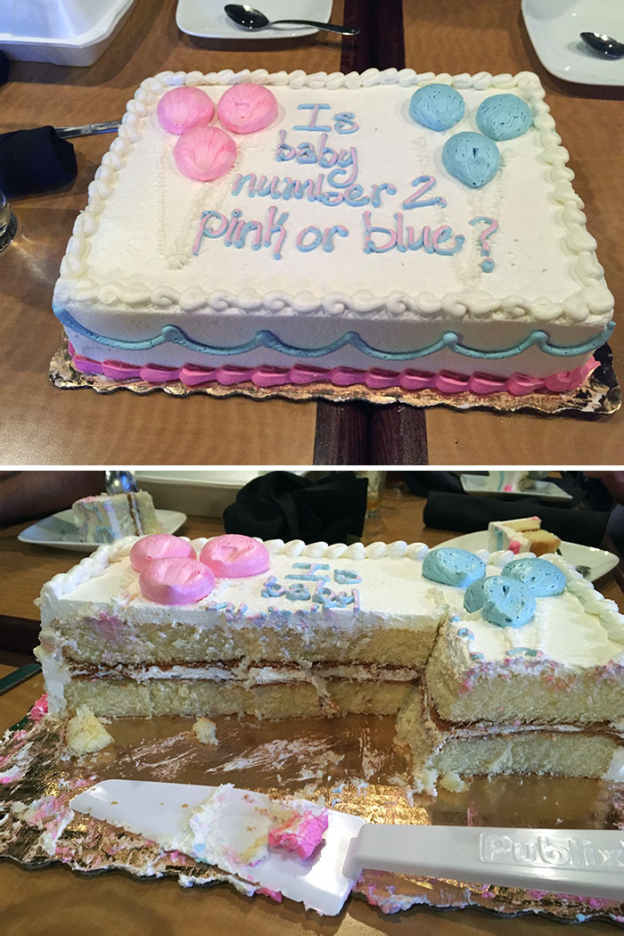 Gender Reveal Cake Fail
