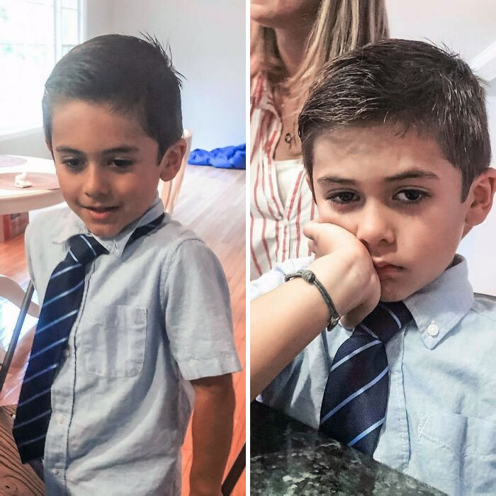 Before Finding Out He Was Getting A Baby Sister And After. Hopefully, We Will Get Him To Warm Up To The Idea Before She Gets Here