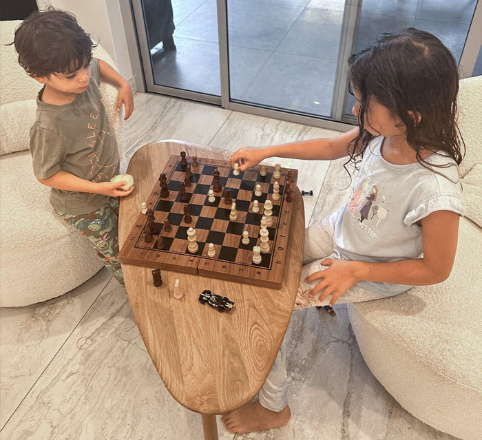 I Bought A Chess Board And Have It Permanently Set Up On A Dedicated Table At Home, The Kids Play It Every Day Now. Huge Dad Hack