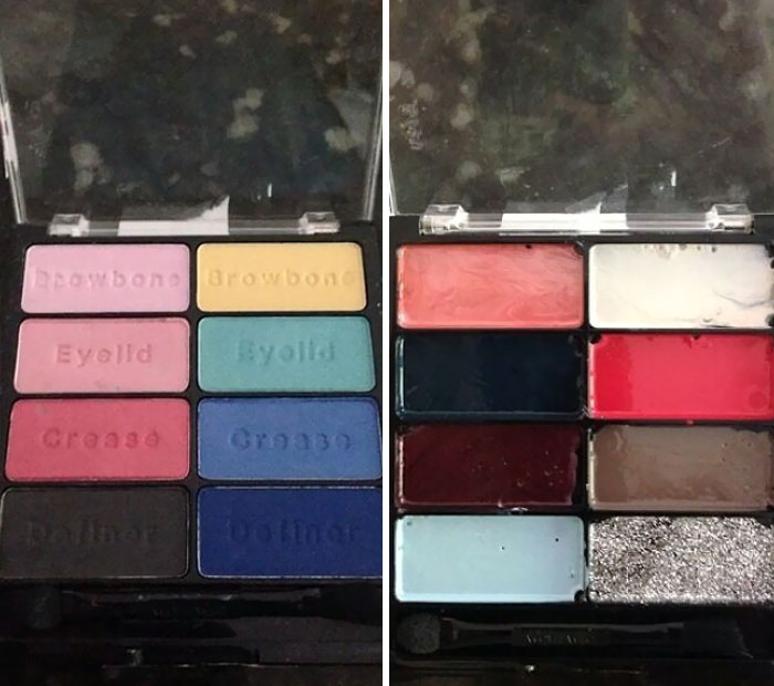 If Your Daughter Wants Your Eyeshadows, Pop Them Out, Put Some Nail Polish In Them, And Give Her A Set Of Her Own With Different Colors