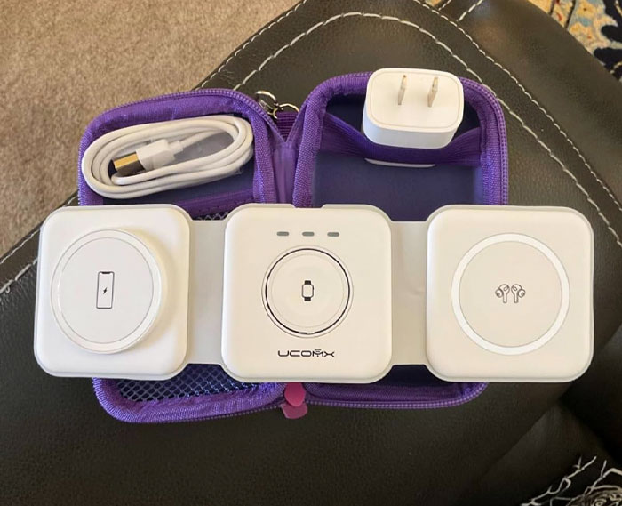 Swiftly Juice Your Trio Of Apple Devices On-The-Go With This Nifty Foldable Wireless Charger!