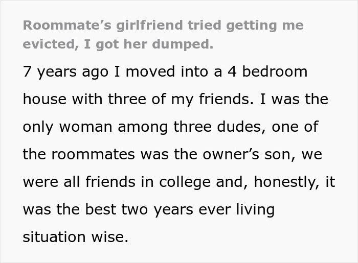 Roommate&rsquo;s GF Wants The Only Woman In The Household Out, Gets Herself Dumped Instead