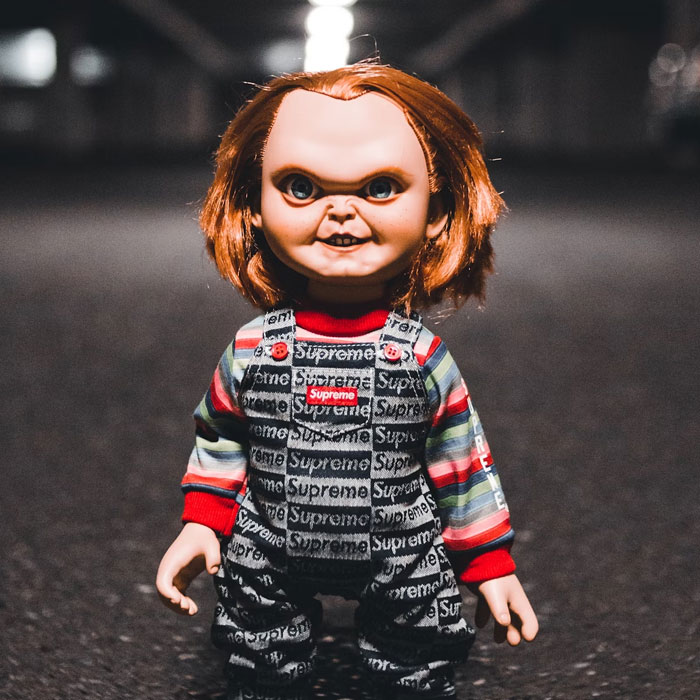 Chucky smiles