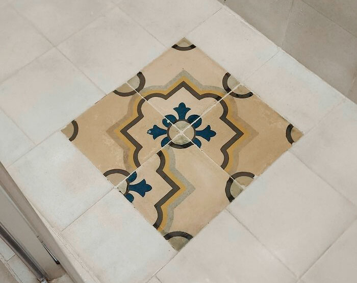 These Random Shower Tiles In The Hotel Where We Are Staying